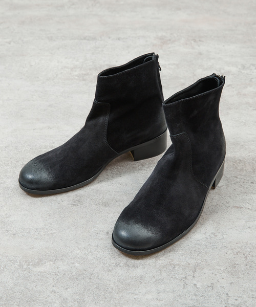 PADRONE パドローネ / BL BACK ZIP BOOTS バックジップレザー