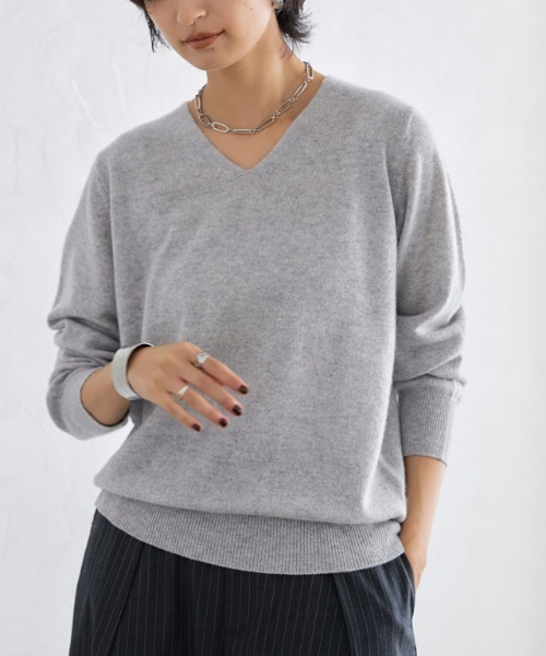 RASW（ラス） ニット セーター 「RASW」カシミヤ100％Vネックニット