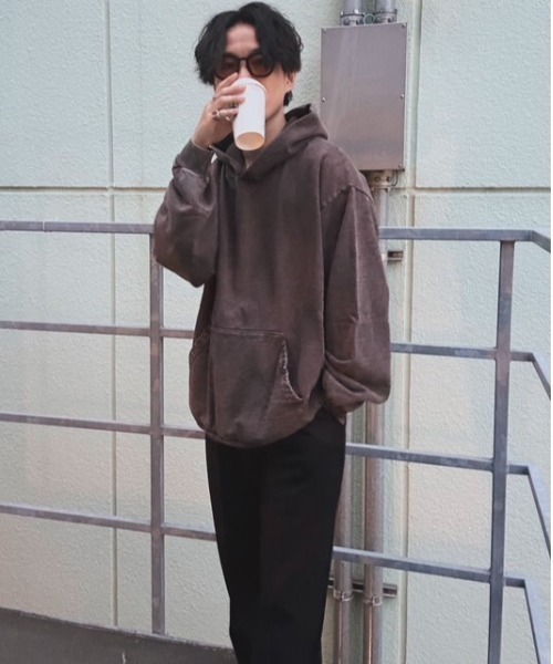 LOS ANGELES APPAREL パーカー ピグメントダイプルパーカー
