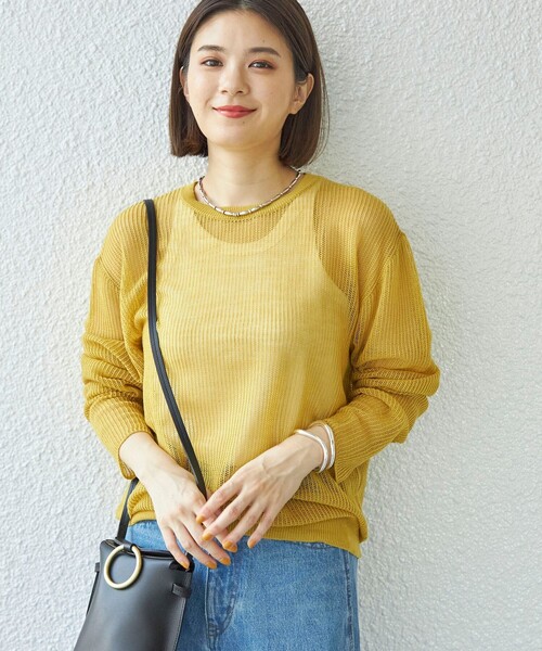 ニット セーター 「SHIPS別注」ANNUAL:シアー メッシュ プルオーバー  レディース SHIPS ニット セーター 「SHIPS別注」ANNUAL:シアー メッシュ