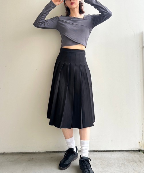スカート プリーツミドルフレアスカート : ZOZOTOWN Yahoo!店