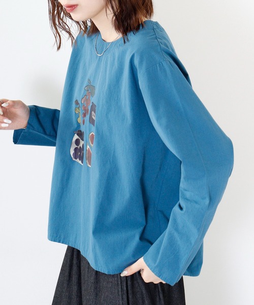ブラウス シャツ EMAGO ジャムプリントブラウス レディース Emago ブラウス シャツ EMAGO ジャムプリントブラウス