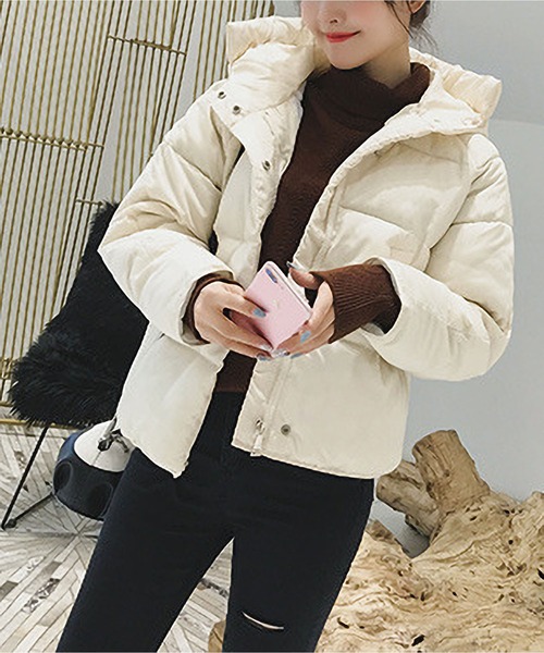 BLANC FICELLE ダウンコート ダウンジャケット 中綿 フードブルゾン