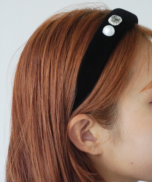 Port（ポート） カチューシャ 「 」 クラシック ゴールド ベロア