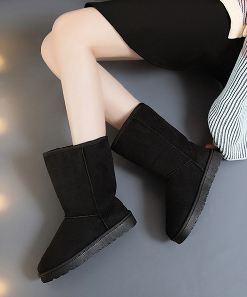 Lace Ladies（レースレディース） ブーツ ムートン風ボアフラット