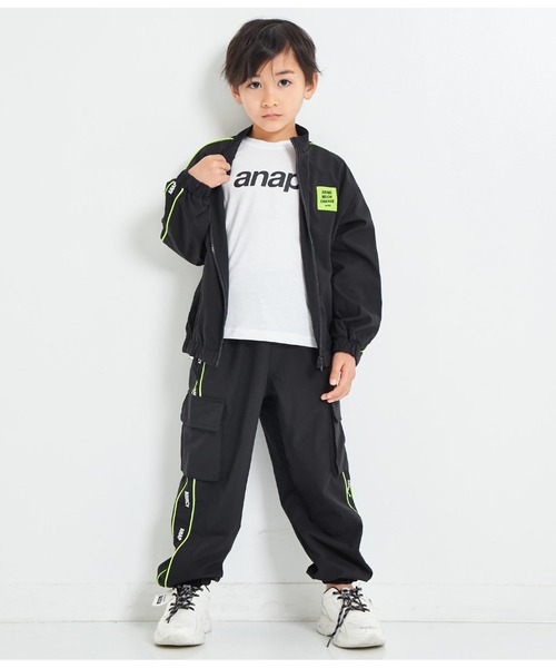 ANAP kids ブルゾン アウター パイピングラインウィンド