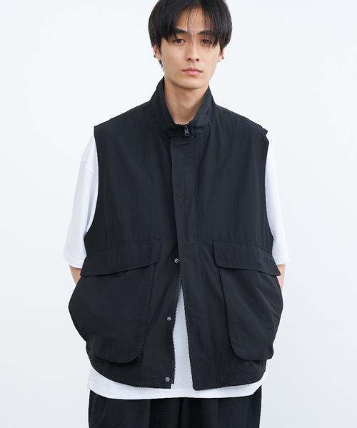 OG BLANK　オージーブランク　フリースナイロン ベスト　ブラック　　Mサイズ　Nylon Fleece Vest phenix ベスト ジレ ＋phenix/プラスフェニックス SP GORE-TEX