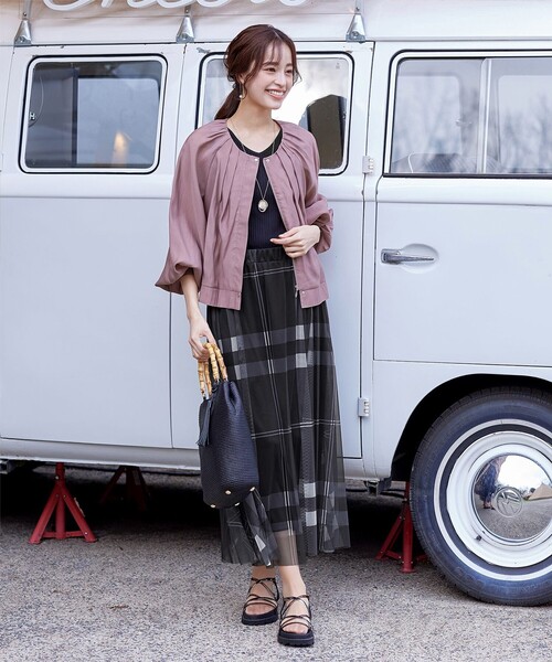 【最終値下げ】チュール ラップスカート ネイビー Tiaclasse スカート 「小倉優子さん着用」チュールレース