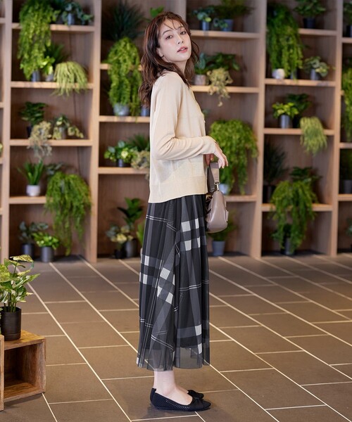 Tiaclasse スカート チュールレースチェックスカート : ZOZOTOWN Yahoo