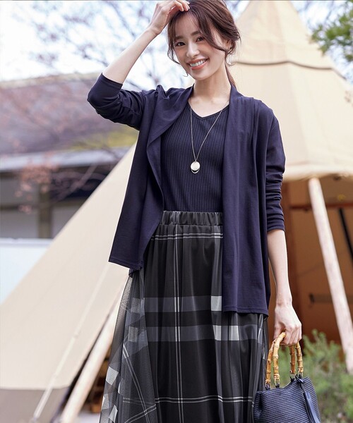 Tiaclasse スカート 「小倉優子さん着用」チュールレースチェック