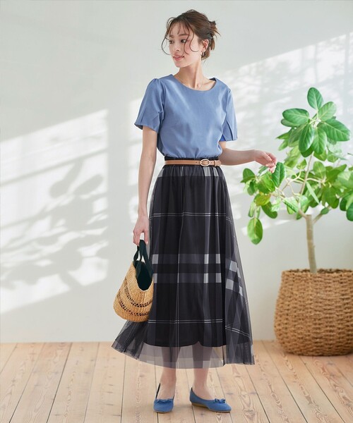 チェックスカート チュールスカート スカート チュールチェックスカート : ZOZOTOWN Yahoo!店 - 通販