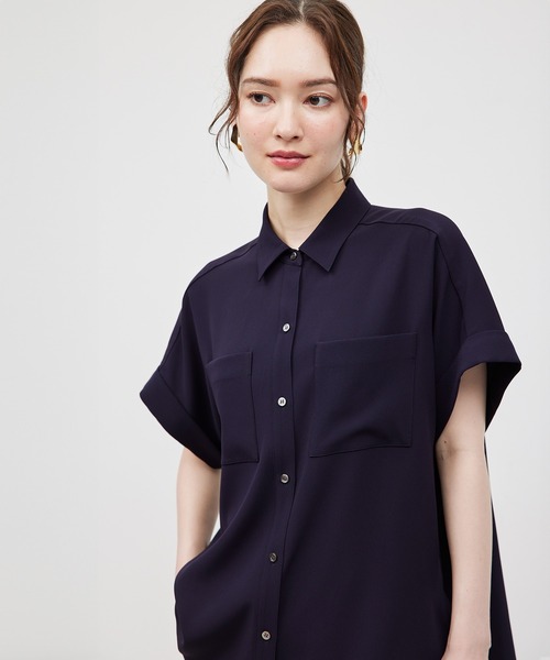 ROPEのブラウス ROPE' ブラウス シャツ 「新色追加」トリアセバックサテン