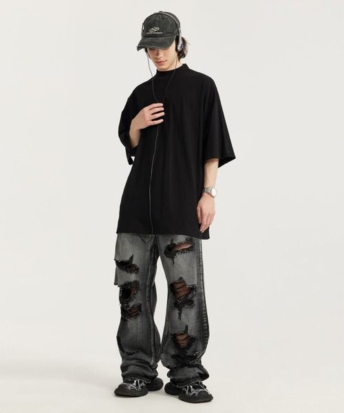 ★ドイツ発*DIESEL*新作*デストロイデニムキャップ/BLACK★ CORPUS TOKYO ジーンズ デストロイブラックワイドデニム メンズ