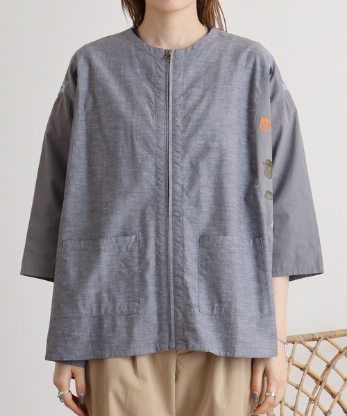 森刺繍カーデ emago レディース トップス カーディガン 7分袖 ナチュラル カジュアル 北欧 大人の カピバラ 楽天市場】森刺繍カーデ emago レディース トップス