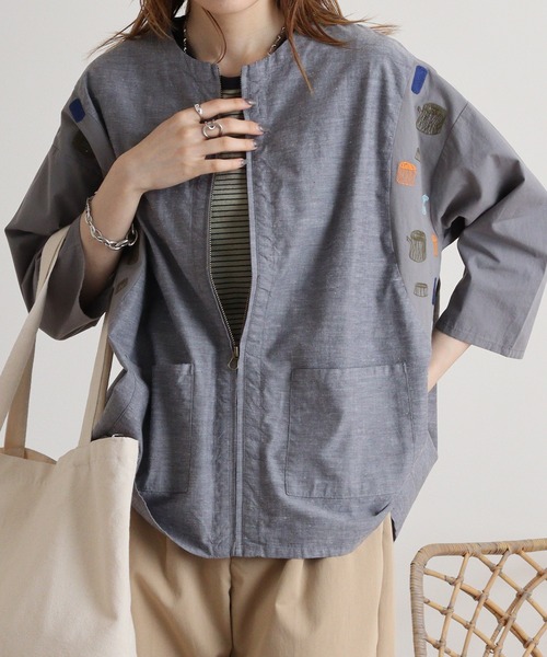 森刺繍カーデ emago レディース トップス カーディガン 7分袖 ナチュラル カジュアル 北欧 大人の カピバラ 楽天市場】森刺繍カーデ emago レディース トップス