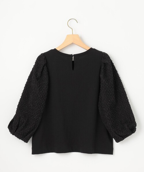 tシャツ シャーリングシフォン袖 トップス レディース 組曲 tシャツ シャーリングシフォン袖 トップス レディース