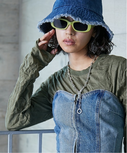 GEVS.（ジェイヴィス） tシャツ しわ加工クルーネックカットソープル