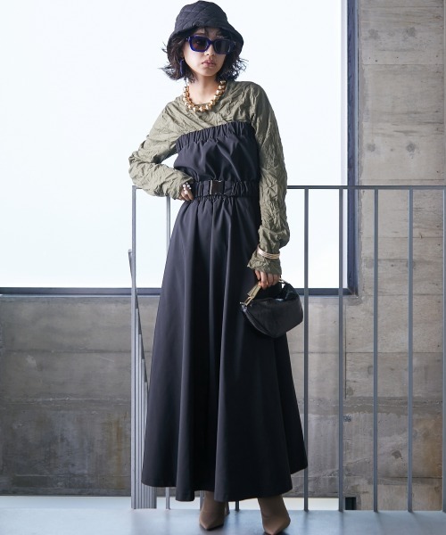 GEVS. tシャツ しわ加工クルーネックカットソープルオーバー