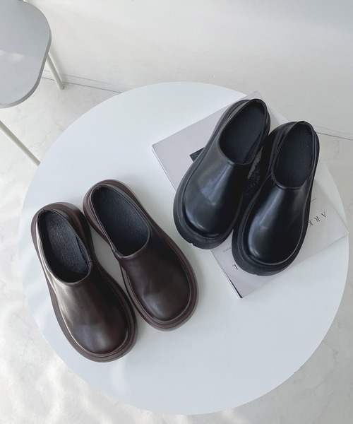 AS KNOW AS（アズノゥアズ） サンダル 厚底バックオープンサボ