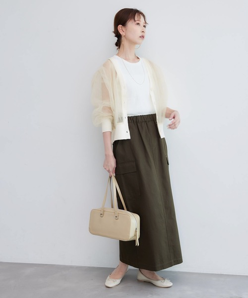 今季Rope Picnic ベージュ シースルー　カーディガン ROPE' PICNIC｜シアーチュールカーディガン | Rakuten Fashion