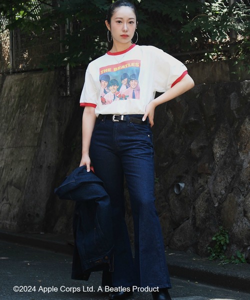 【BEATLESxWrangler】リンガーTシャツ Lee tシャツ Wrangler/ラングラー「BEATLESxWrangler」コラボ第2