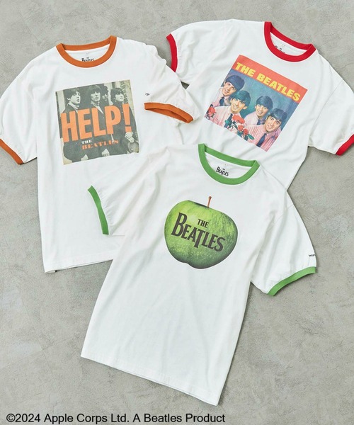【BEATLESxWrangler】リンガーTシャツ Lee tシャツ Wrangler/ラングラー「BEATLESxWrangler」コラボ第2