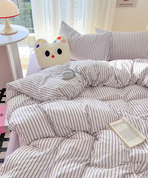 ☺2セット★ベッドカバー　シングル（S） CERCA ベッド 寝具 「 somni / ソニ 」 ストライプ シングル ベッド