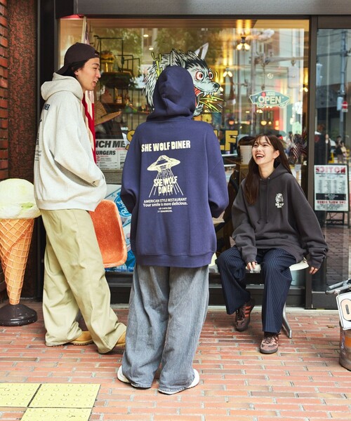 encoming wolfandwolff別注　パーカー ネコ耳 ショート丈ZIPパーカー | VOLCAN&APHRODITE