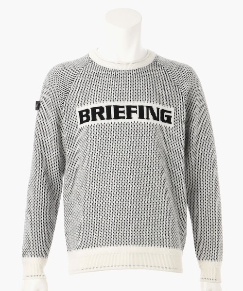 BRIEFING正規品CREW NECK KNIT グレーセーターL