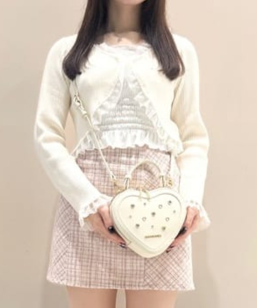 Samantha Vega ショルダーバッグ バッグ ビジューハート型