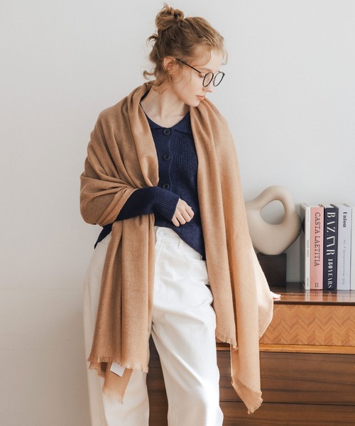 美品　matti tottiマッティトッティカシミヤ 100％ ストール 大判 matti totti（マッティトッティ） ストール マフラー 「matti totti