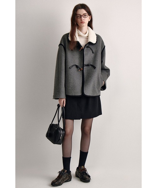 美品✨Fano Studios ノーカラーロープパイピングボアジャケット コート 美品✨Fano Studios ノーカラーロープパイピングボアジャケット コート