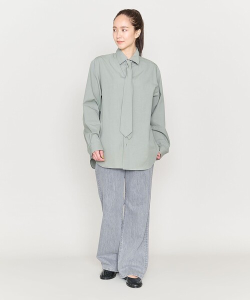 ブラウス シャツ 「ASTRAET」コットン ツイル ネクタイシャツ レディース ASTRAET ブラウス シャツ 「ASTRAET」コットン ツイル ネクタイ