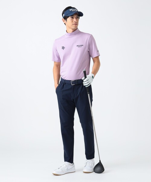 未使用 メルフ ビームスゴルフ コラボ 速乾ストレッチ Tシャツ メンズM BEAMS GOLF ポロシャツ 「UVカット/吸水速乾/伸縮性」PURPLE