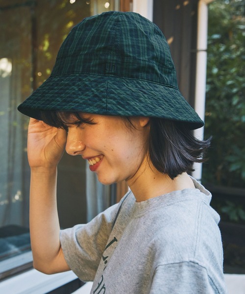 Unblend 帽子 ハット 「Unblend」ロゴ刺繍 リバーシブル バケット