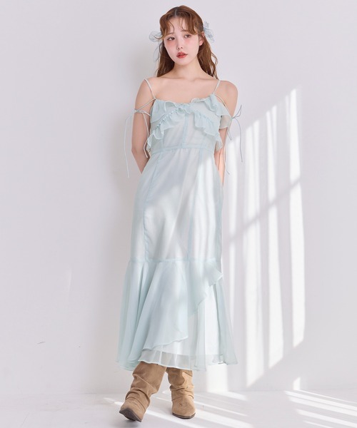 【Dreamy collection】フリルキャミワンピース Dreamy collection】フリルキャミワンピース | ファッション通販
