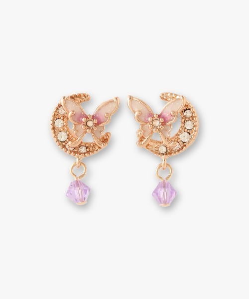 ANNA SUI 蝶々 三日月 ピアス ANNA SUI ピアス 蝶 三日月モチーフ レディース : ZOZOTOWN