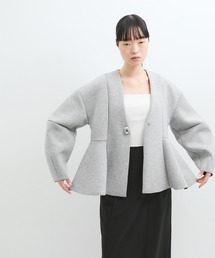 ADAM ET ROPE' カーディガン 「洗える」エッグブローチ付き