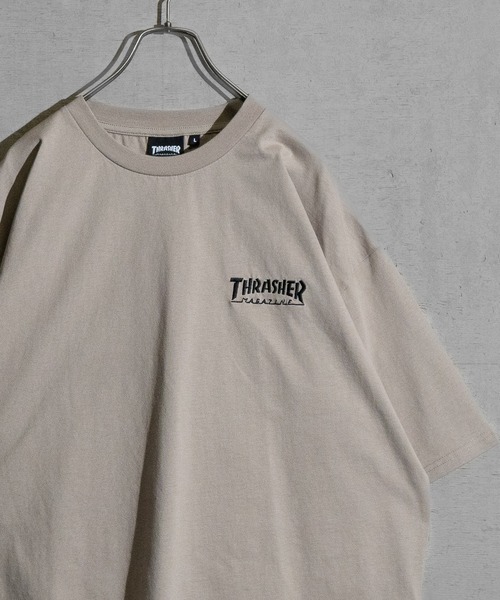 tシャツ 「at」「THRASHER/スラッシャー」LOGO S/S TEE ワンポイントロゴ刺繍 ビッグシルエット Tシャツ メンズ レディース | THRASHER | 02