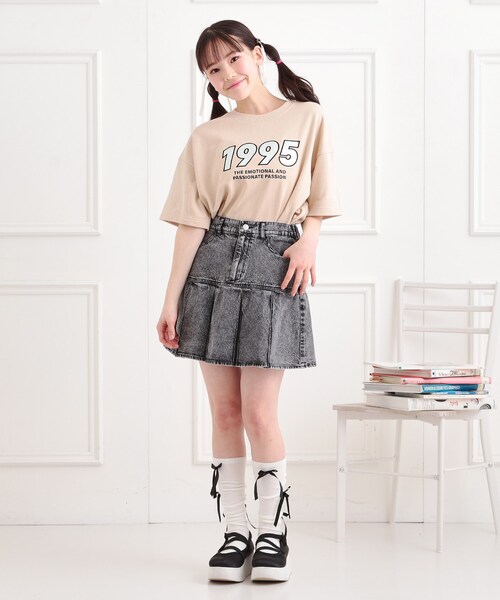 デニムミニスカート 子供 サイズ（色：ホワイト系）のおすすめ