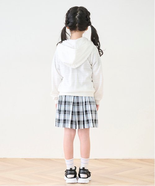 【新品】mezzo piano クリアベルト付き チェック スカパン 140 クリアベルトつき チェックプリーツスカパン(110cm ミント