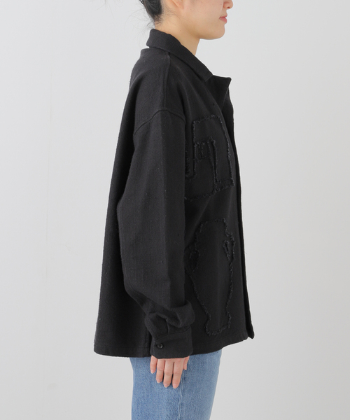 SEEALL ブラウス シャツ SEEALL OPEN COLLAR SHIRT SAU53 SH386P