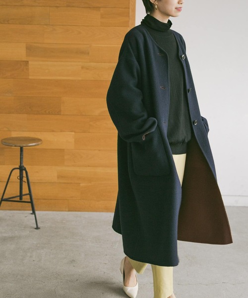 URBAN RESEARCH（アーバンリサーチ） ノーカラーコート 36 ブラウン