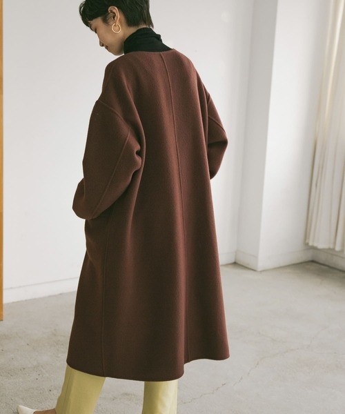 URBAN RESEARCH（アーバンリサーチ） ノーカラーコート 36 ブラウン