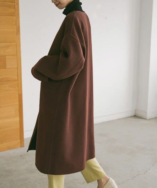 URBAN RESEARCH（アーバンリサーチ） ノーカラーコート 36 ブラウン
