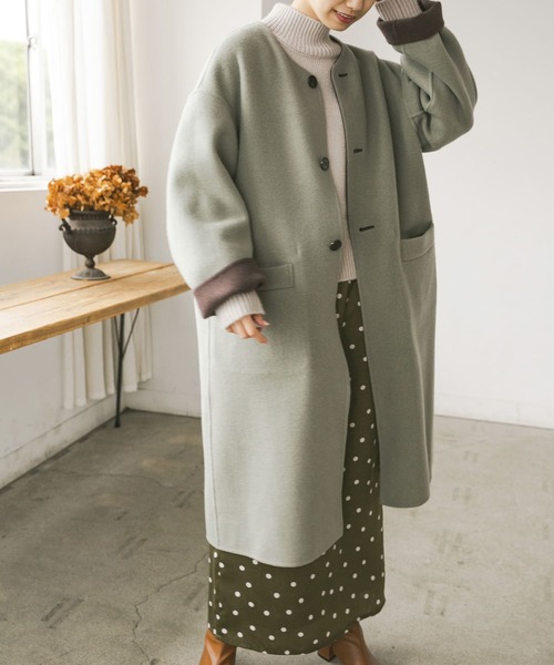 URBAN RESEARCH（アーバンリサーチ） ノーカラーコート 36 ブラウン