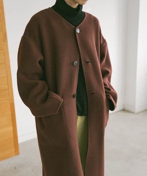 URBAN RESEARCH（アーバンリサーチ） ノーカラーコート 36 ブラウン