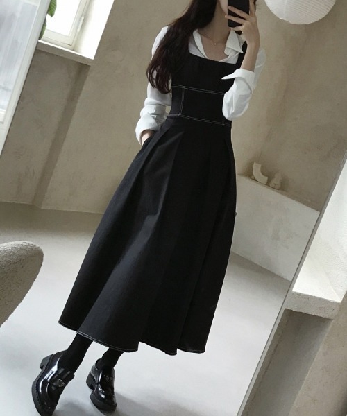 FREE STYLISTS ワンピース YUGA_YGMC Square neck resort dress