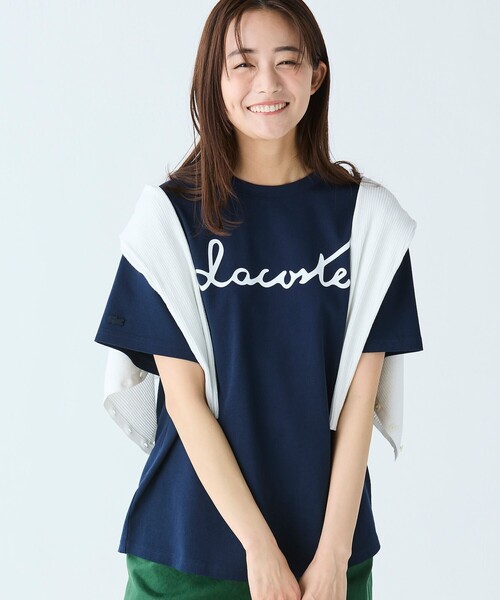 国内配送★LACOSTE★別注 スクリプトロゴ スウェット 3色 LACOSTE tシャツ 「オンライン限定」LACOSTE スクリプト