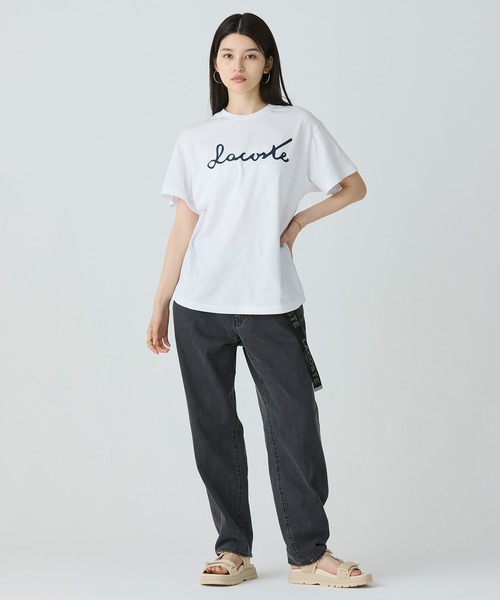 LACOSTE tシャツ 「オンライン限定」LACOSTE スクリプト
